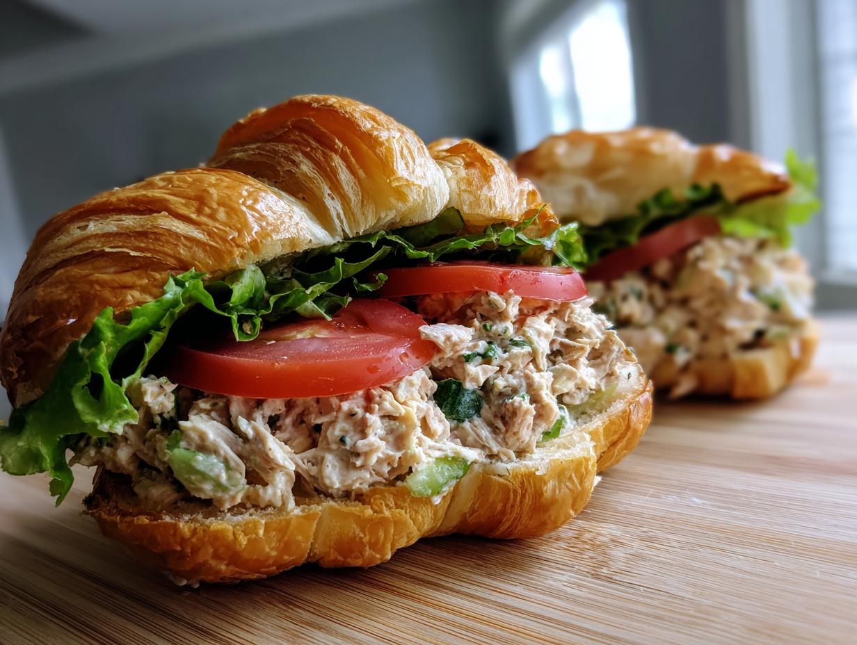 Tuna Salad Croissant Sandwiches