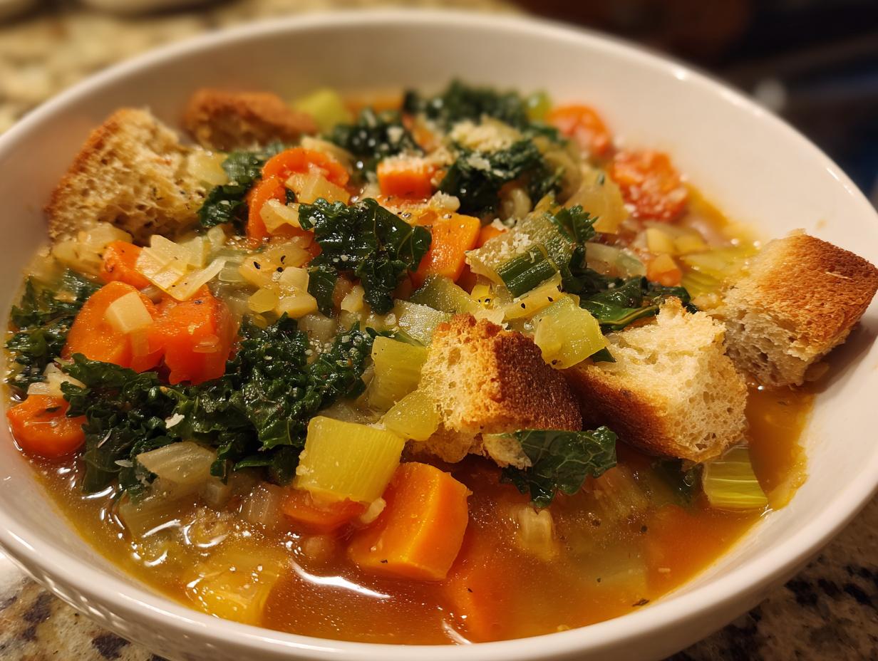 Tuscan Ribollita (Vegetable Bread Soup)