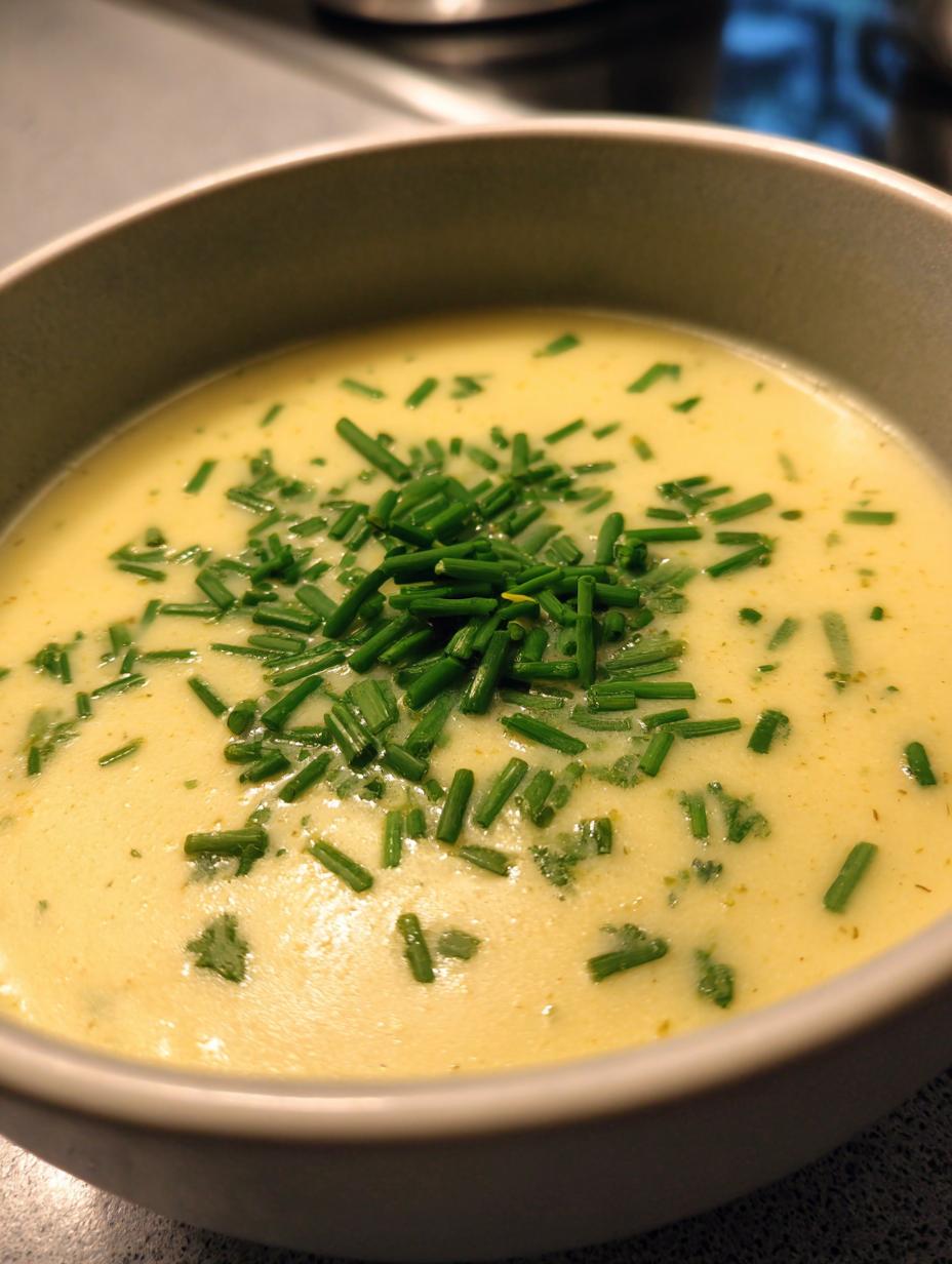 Vichyssoise (Cold Leek Soup) - detail 1