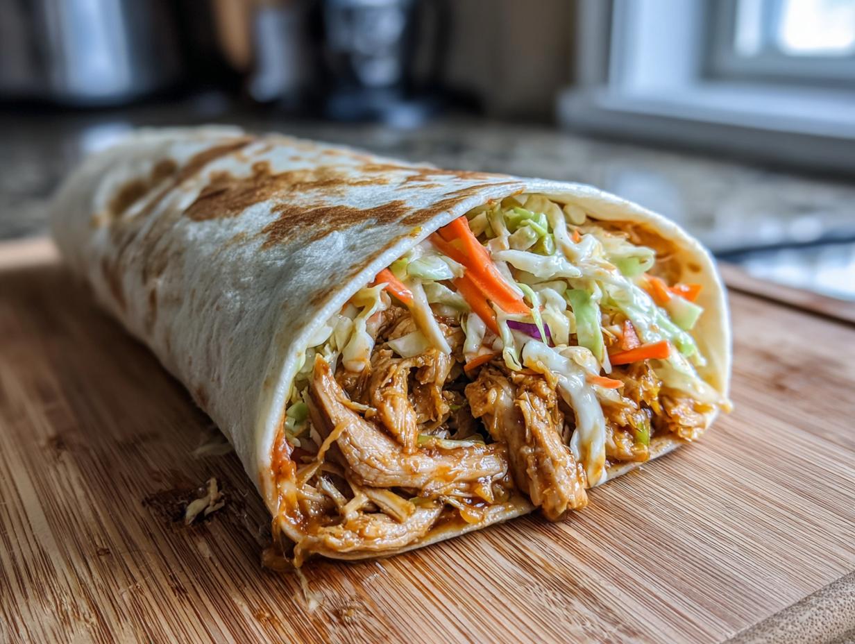 BBQ Chicken Coleslaw Wraps Recipe