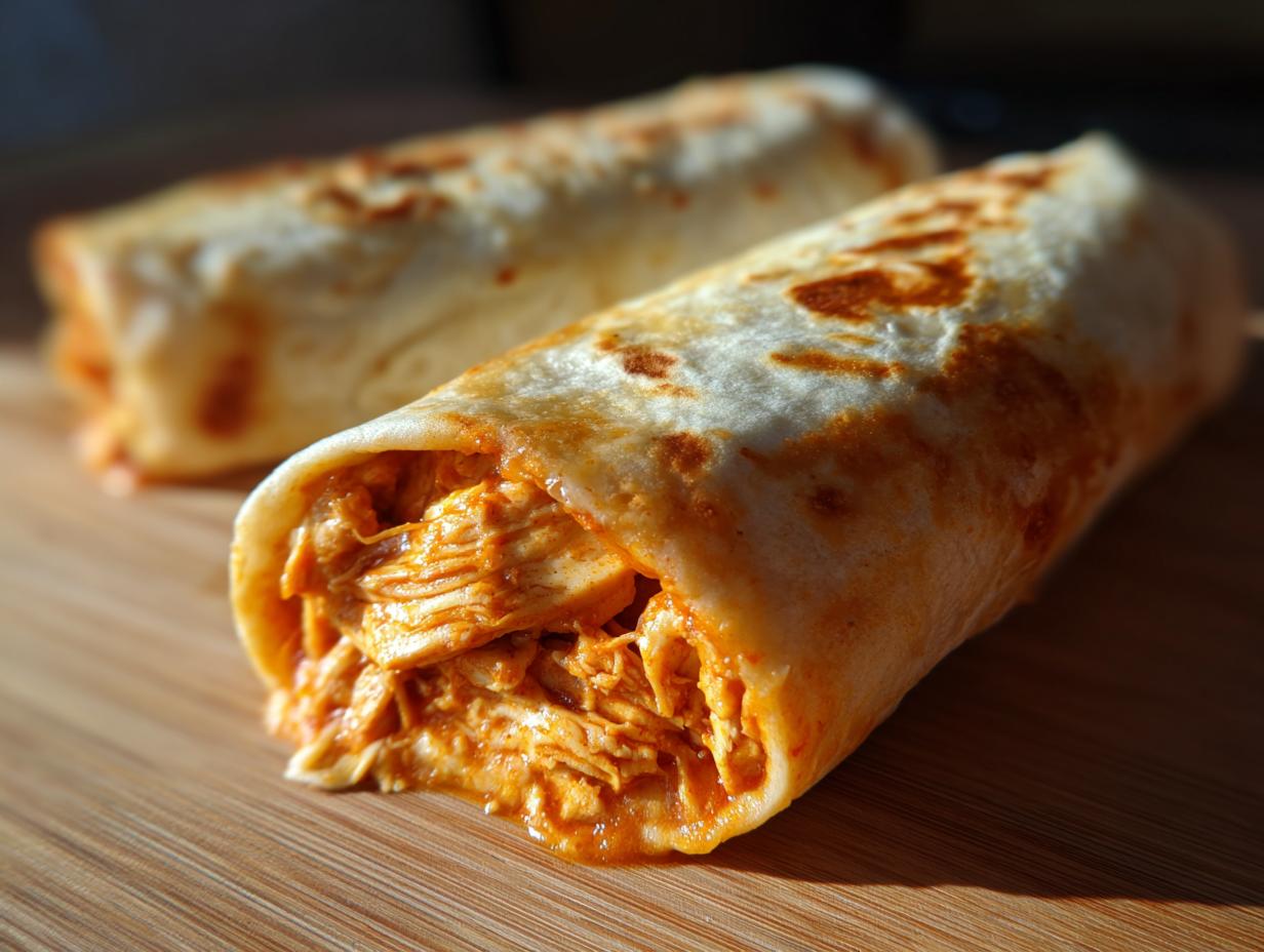 Buffalo Chicken Burritos with Cheese