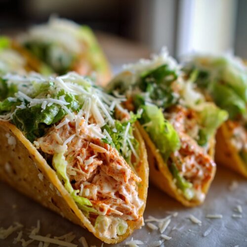 Chicken Caesar Smash Tacos Recipe