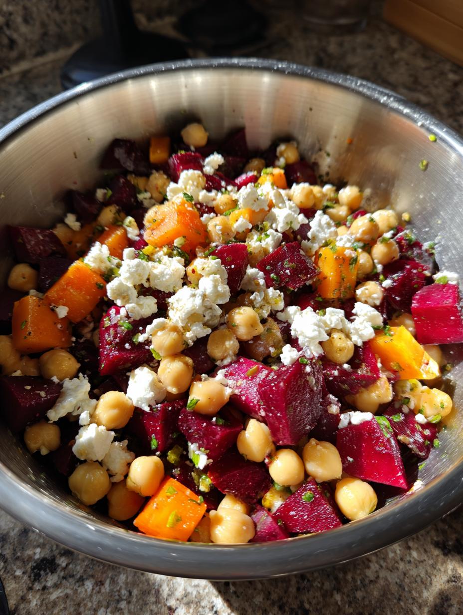 Chickpea Beet Feta Salad - detail 1