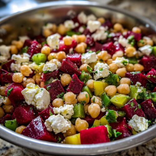 Chickpea Beet Feta Salad