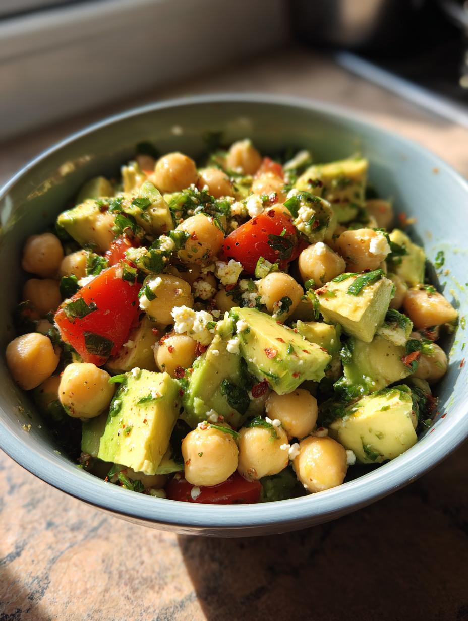 Chickpea Feta Avocado Salad Recipe - detail 1