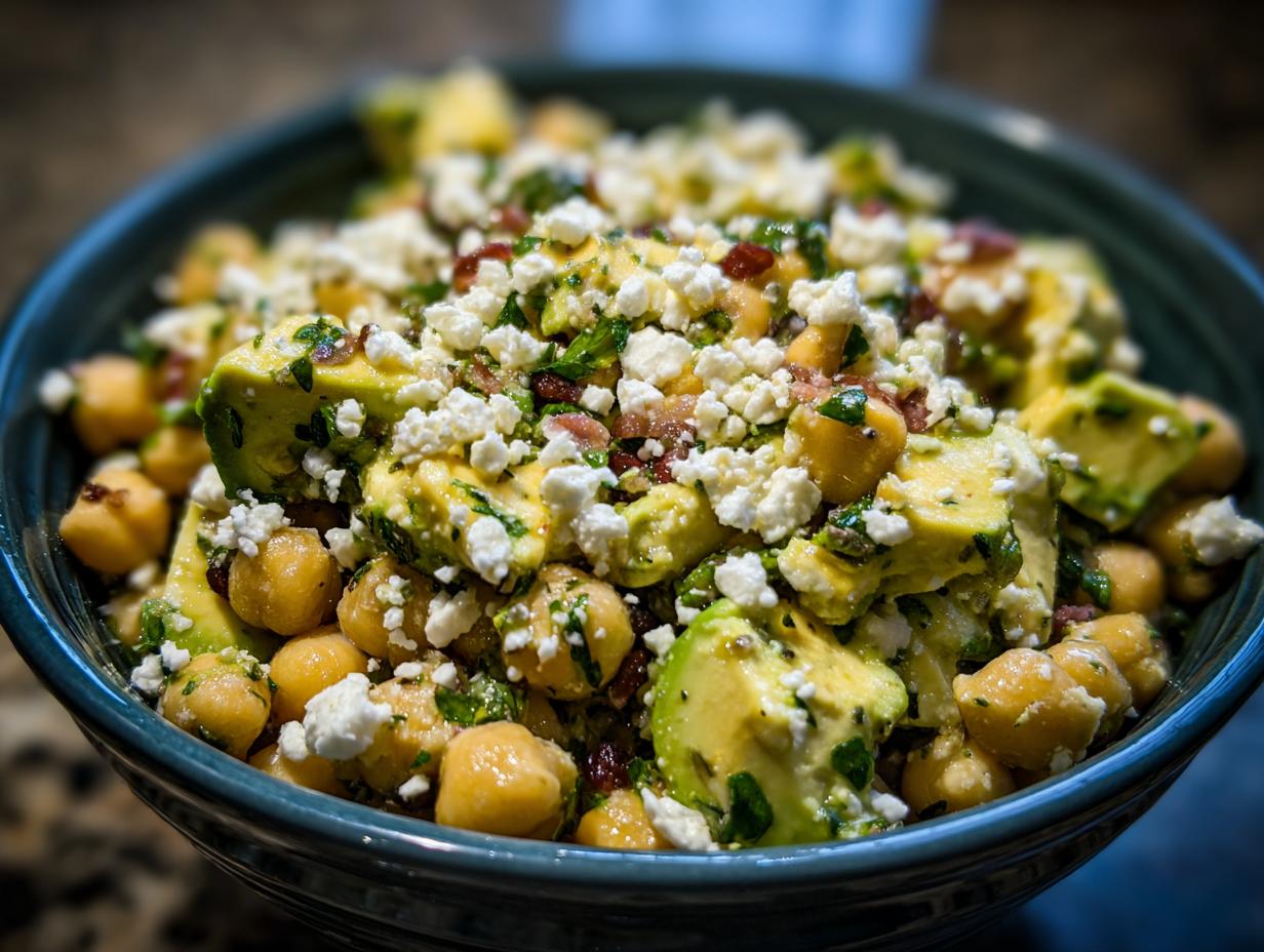 Chickpea Feta Avocado Salad Recipe