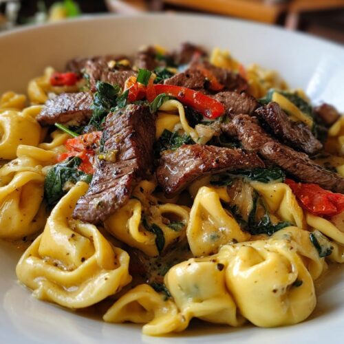 Cracked Garlic Steak Tortellini