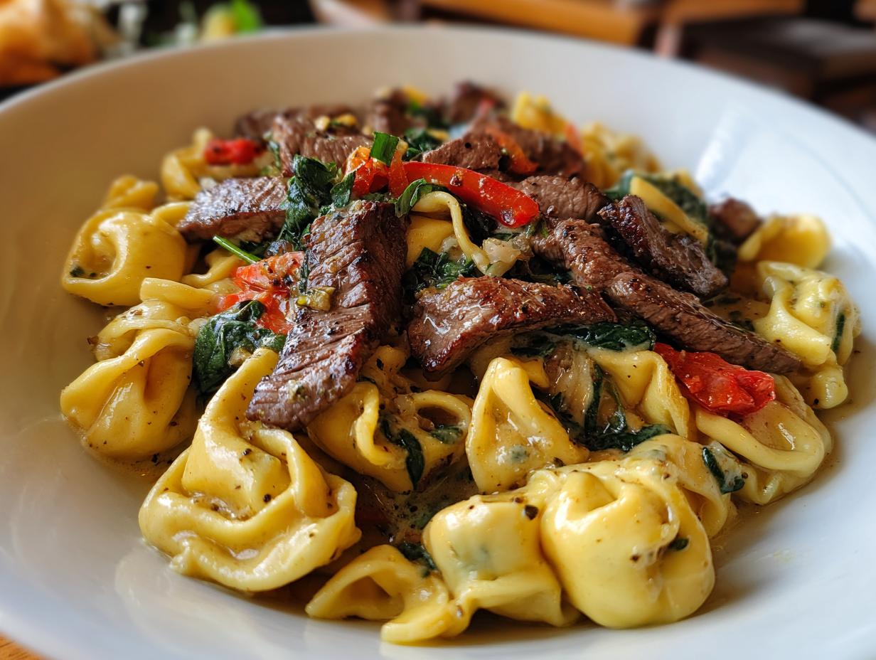 Cracked Garlic Steak Tortellini