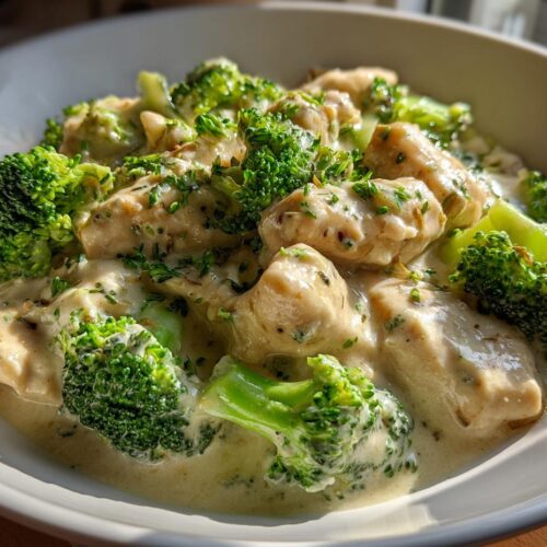 Creamy Garlic Chicken with Broccoli