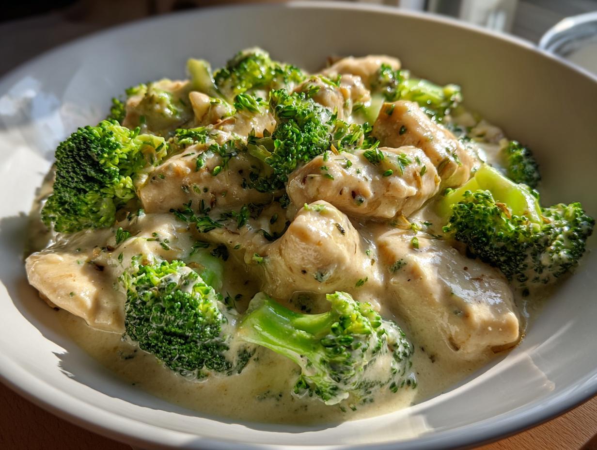 Creamy Garlic Chicken with Broccoli