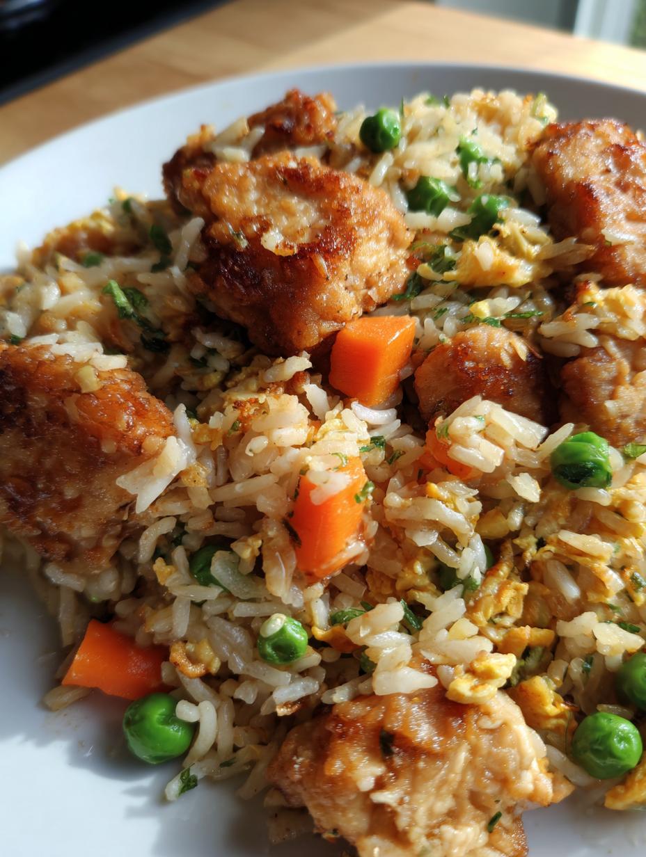 Crispy Garlic Chicken Fried Rice Recipe - detail 1