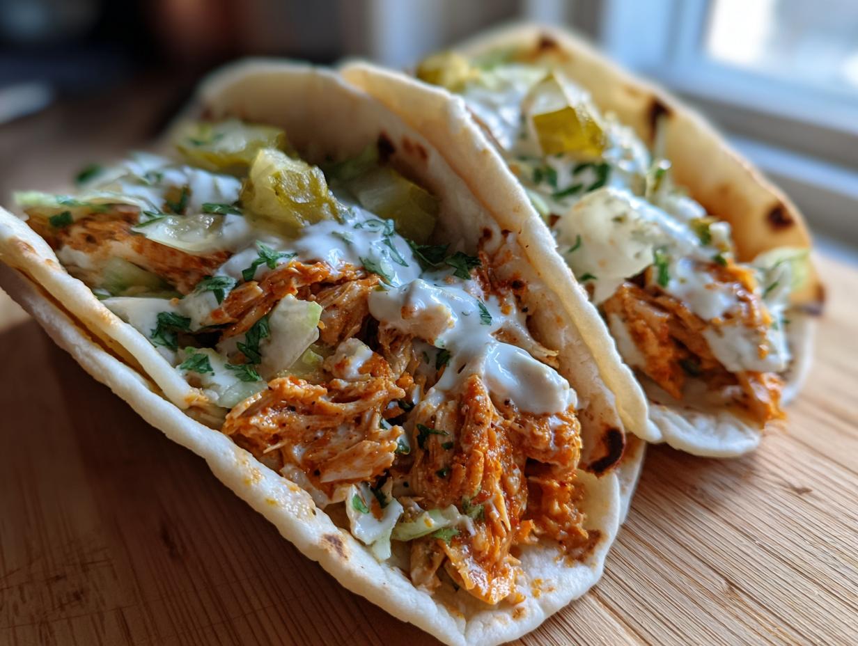 Dill Pickle Ranch Smash Chicken Tacos - detail 1
