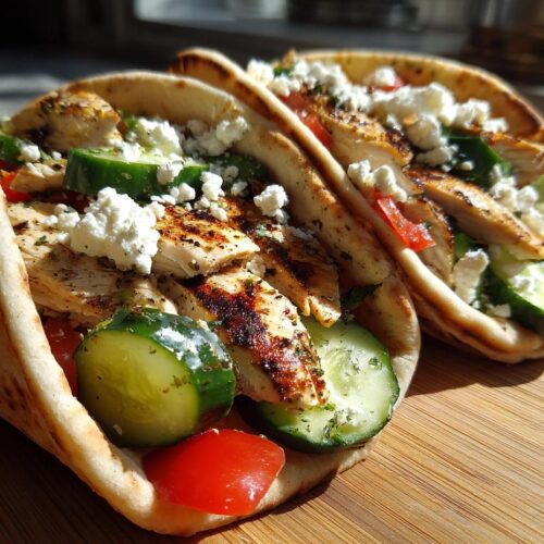 Greek Chicken Pitas Recipe