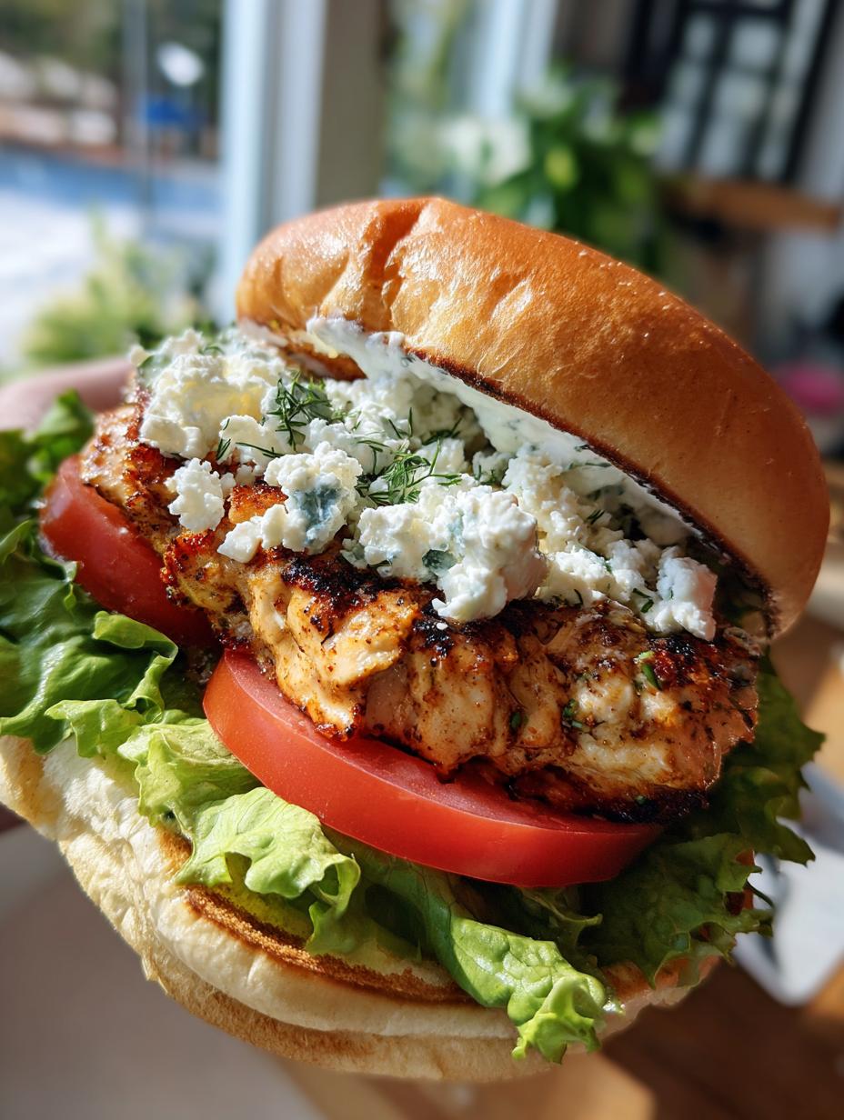Greek-Style Chicken Burgers - detail 1