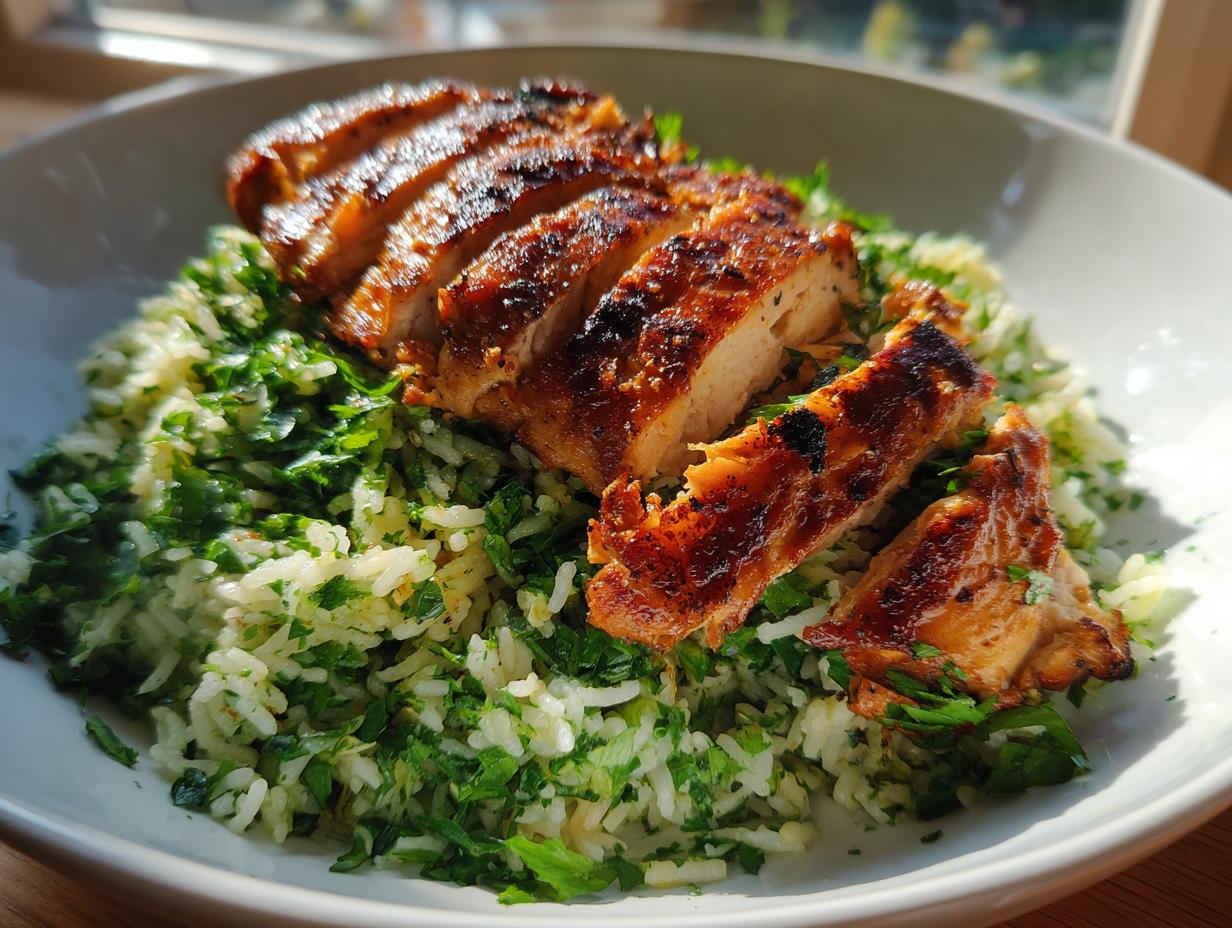 Grilled Chicken Bowl with Cilantro Lime Rice