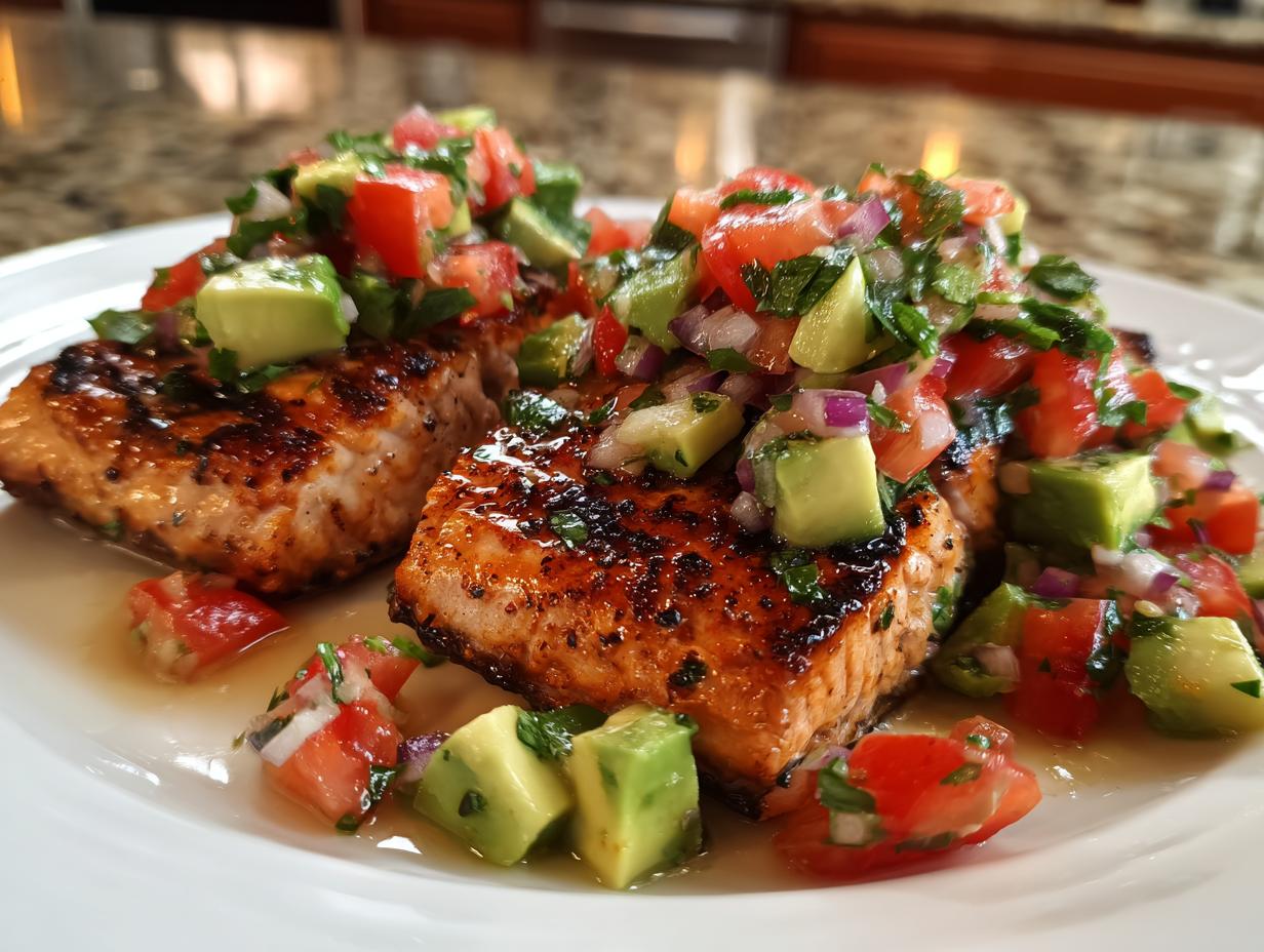 Grilled Salmon with Avocado Salsa Recipe