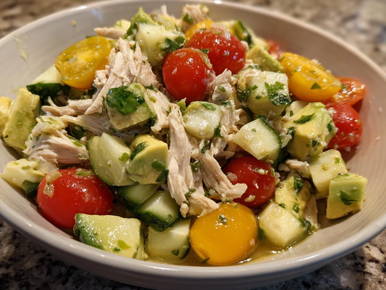 Healthy Avocado Chicken Salad Recipe