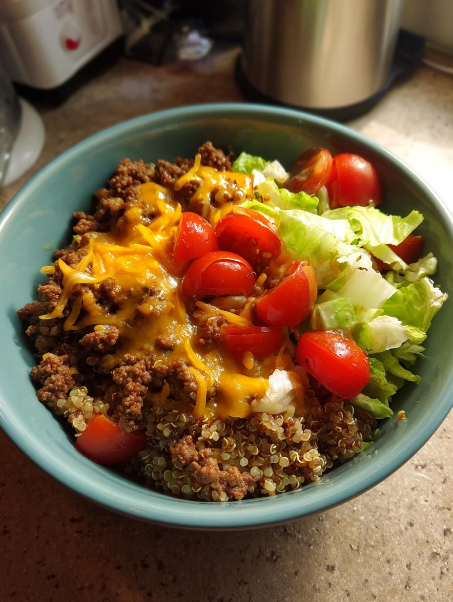 High-Protein Cheeseburger Bowls - detail 1