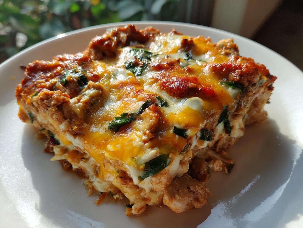 High Protein Chicken Zucchini Bake