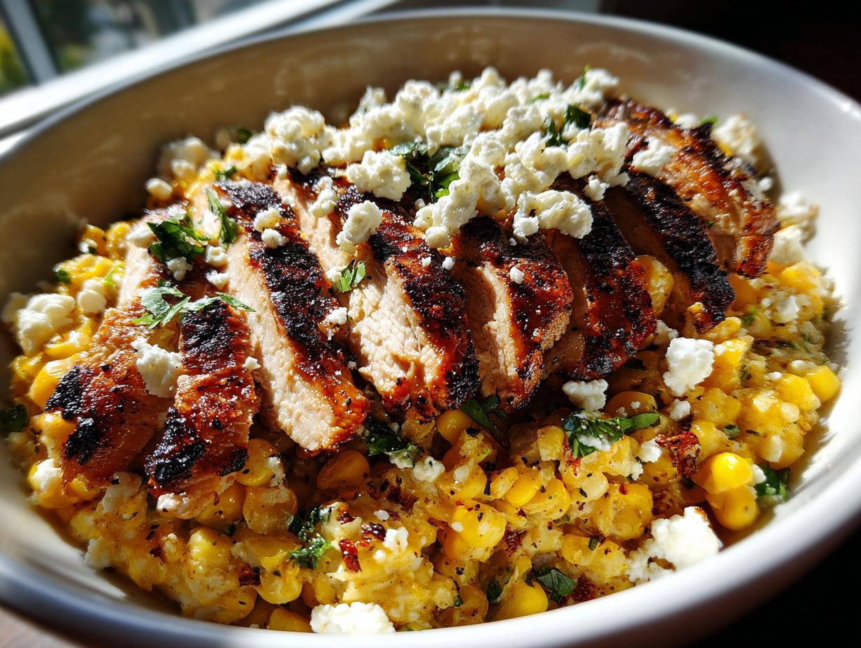 High-Protein Street Corn Chicken Bowl