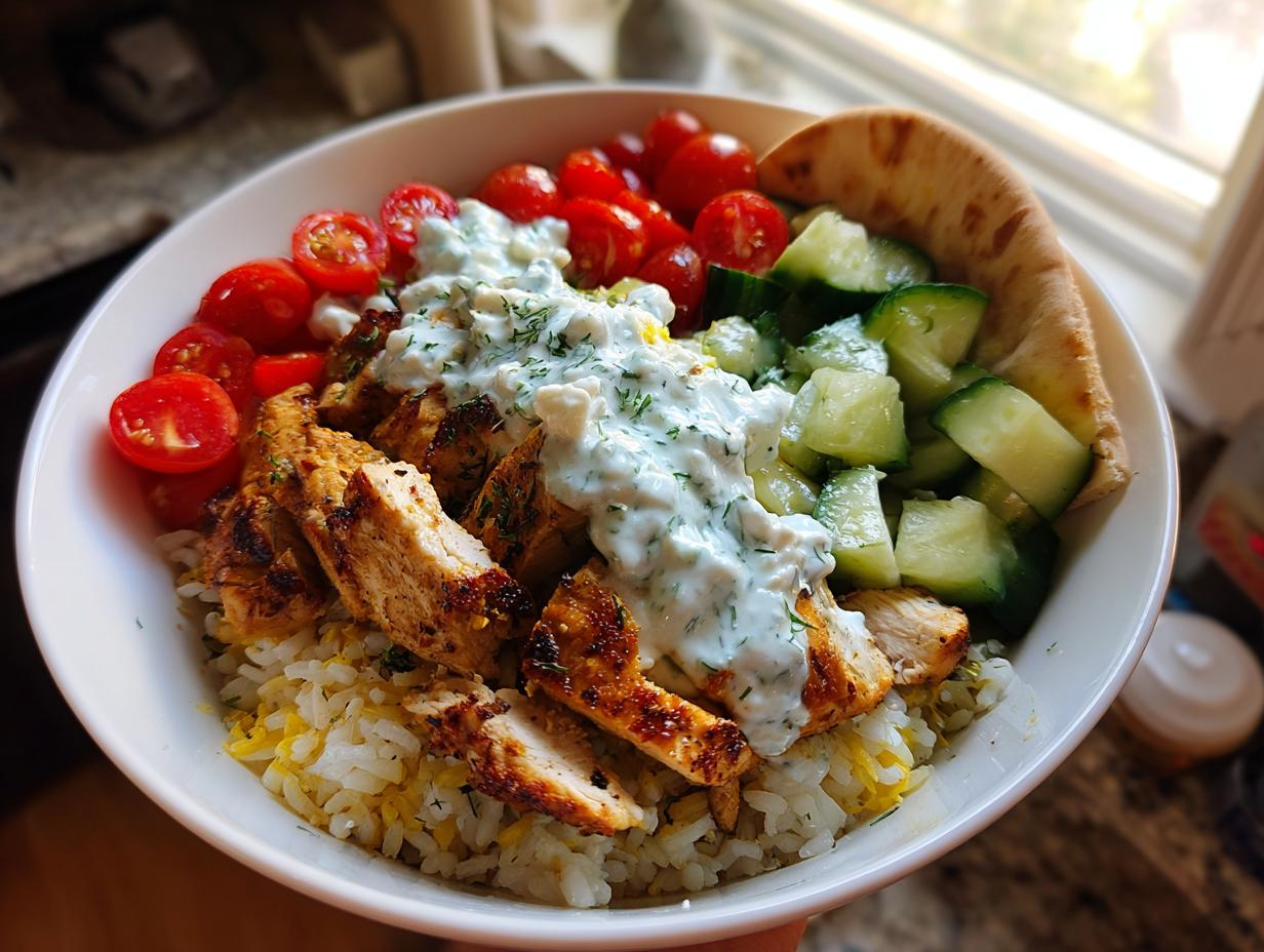 Mediterranean Chicken Gyro Bowls