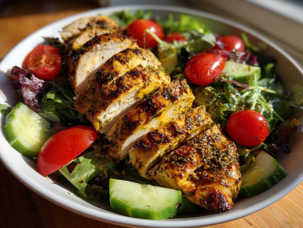 Mediterranean Lemon-Dill Chicken Bowls