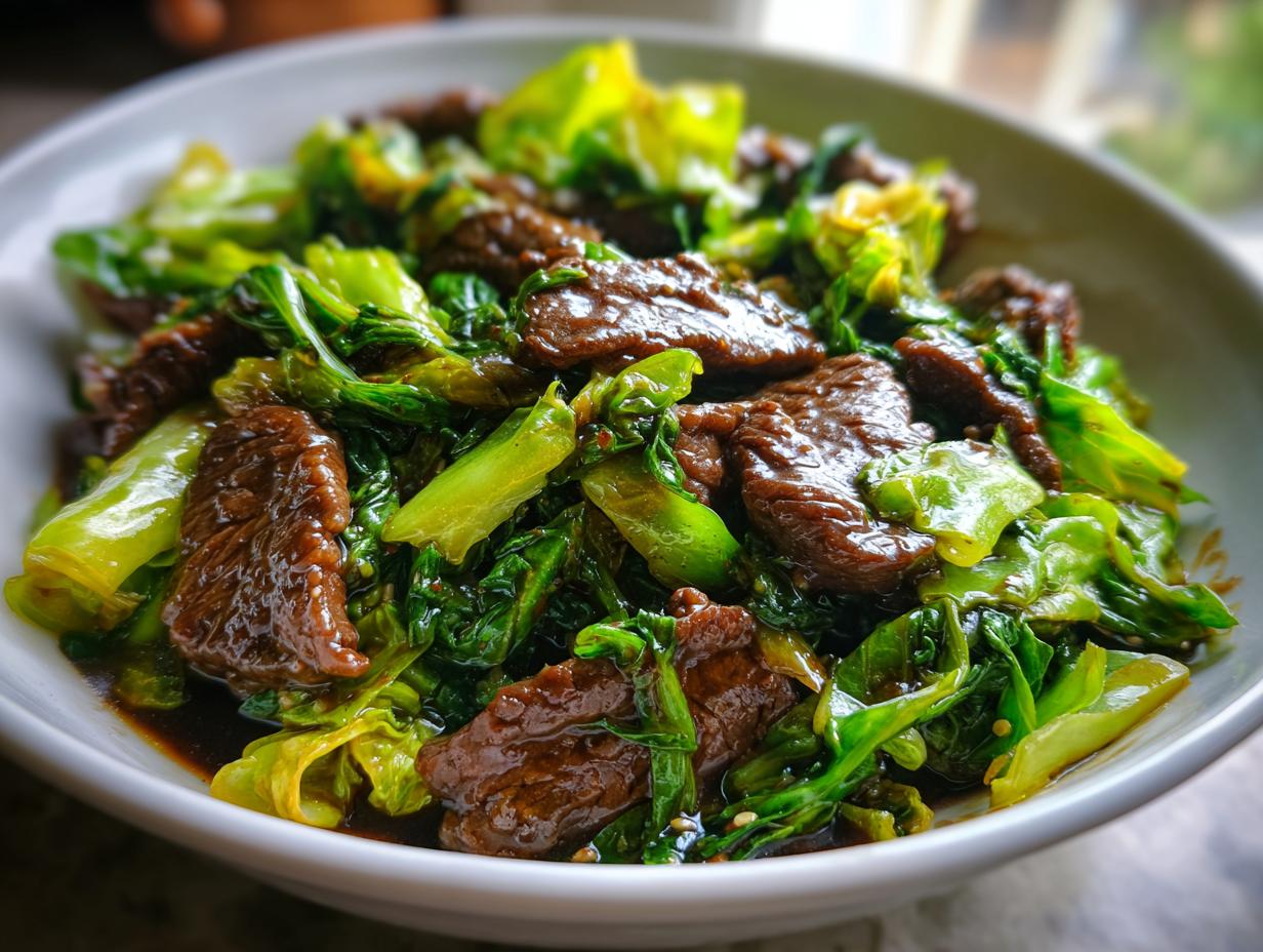 Mongolian Beef and Cabbage Stir-Fry