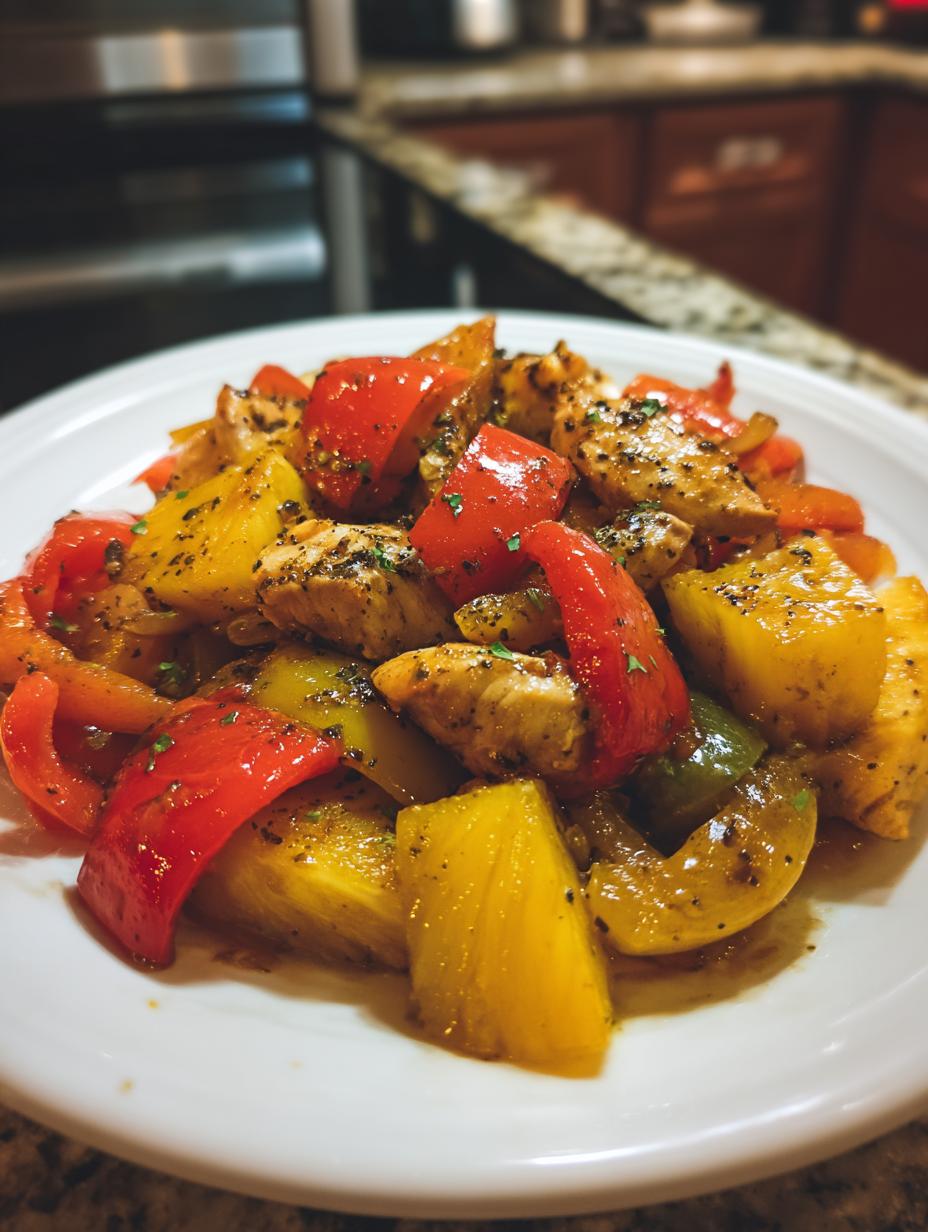 Pineapple Chicken Sheet Pan Dinner - detail 2