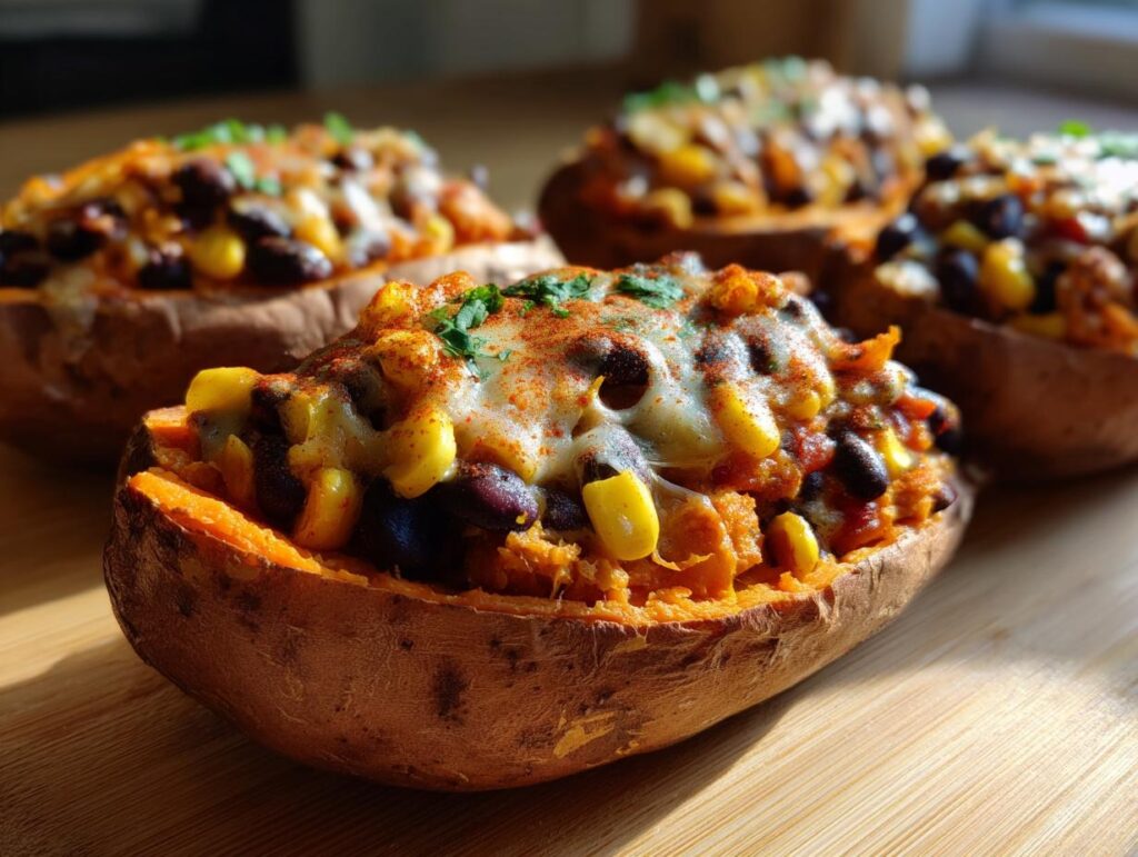 Protein Loaded Sweet Potato Boats