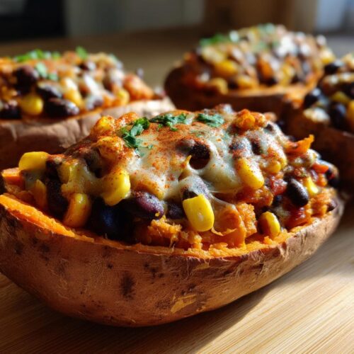 Protein Loaded Sweet Potato Boats