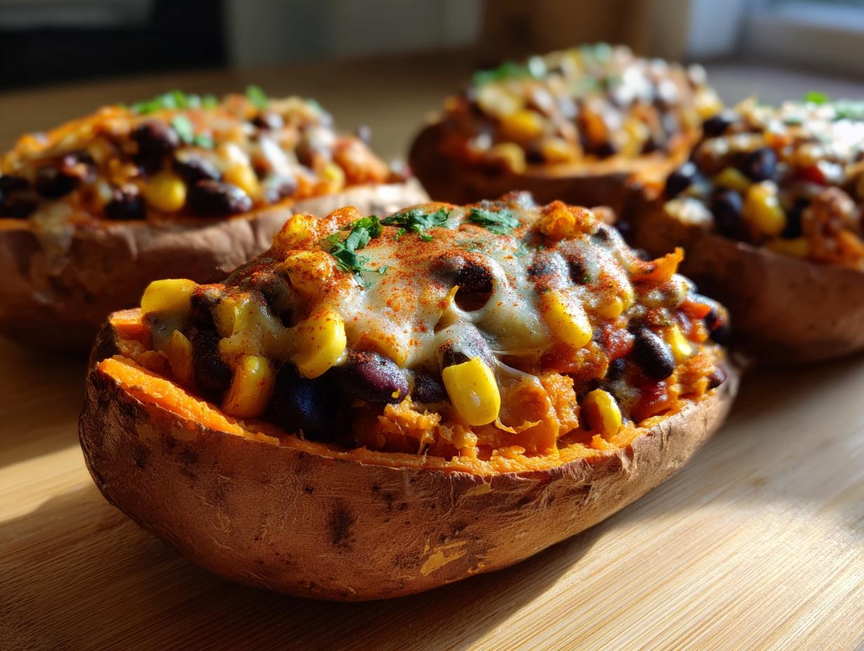 Protein Loaded Sweet Potato Boats