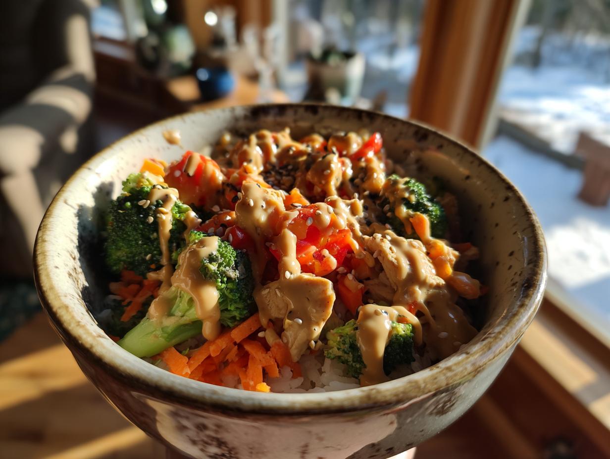 Protein-Packed Peanut Chicken Bowls