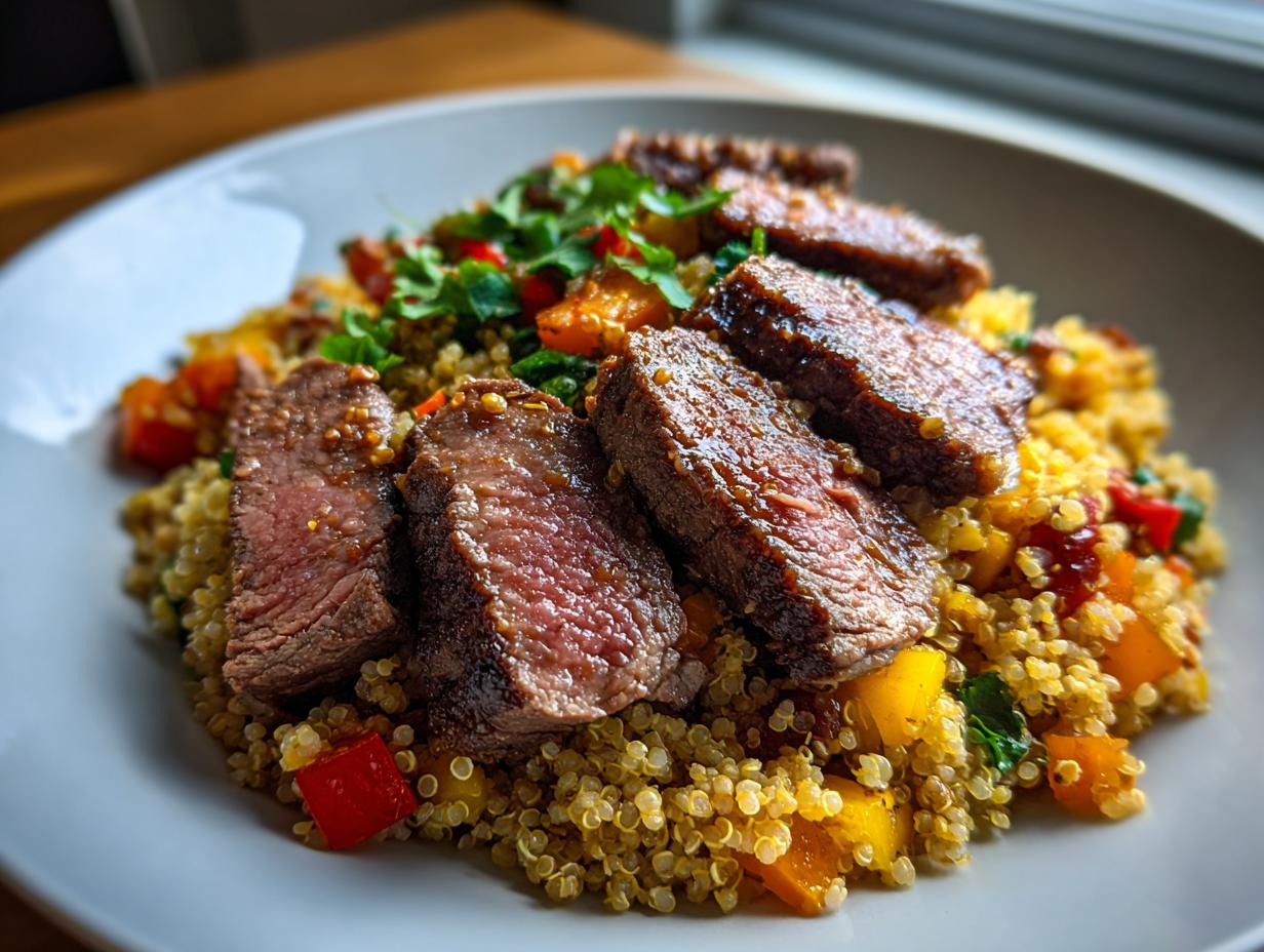 Quinoa Bowl with Marinated Steak