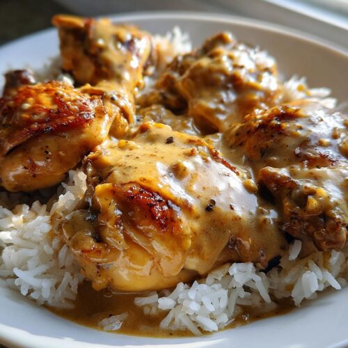 Smothered Chicken and Rice Recipe