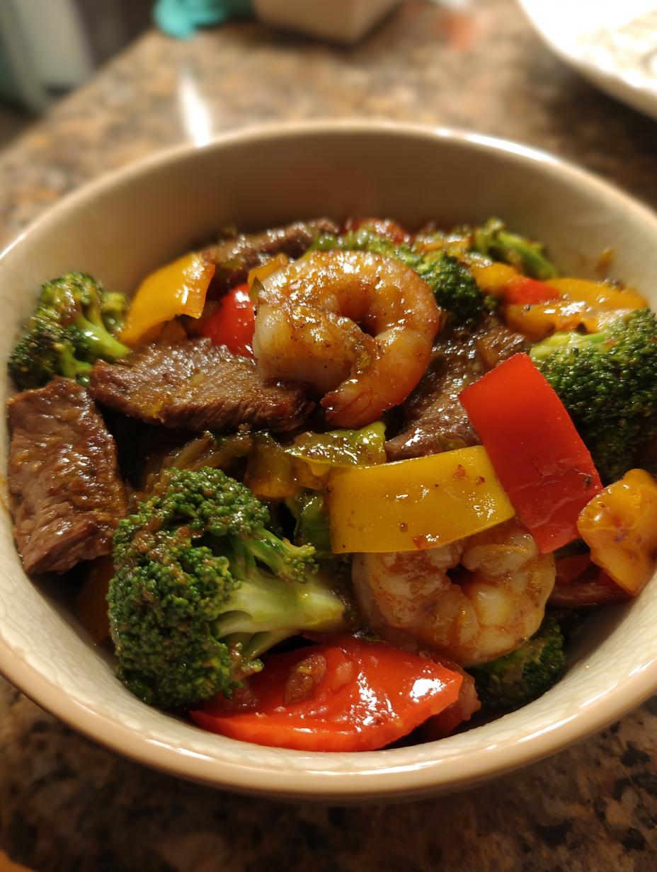 Steak and Shrimp Stir-Fry - detail 1