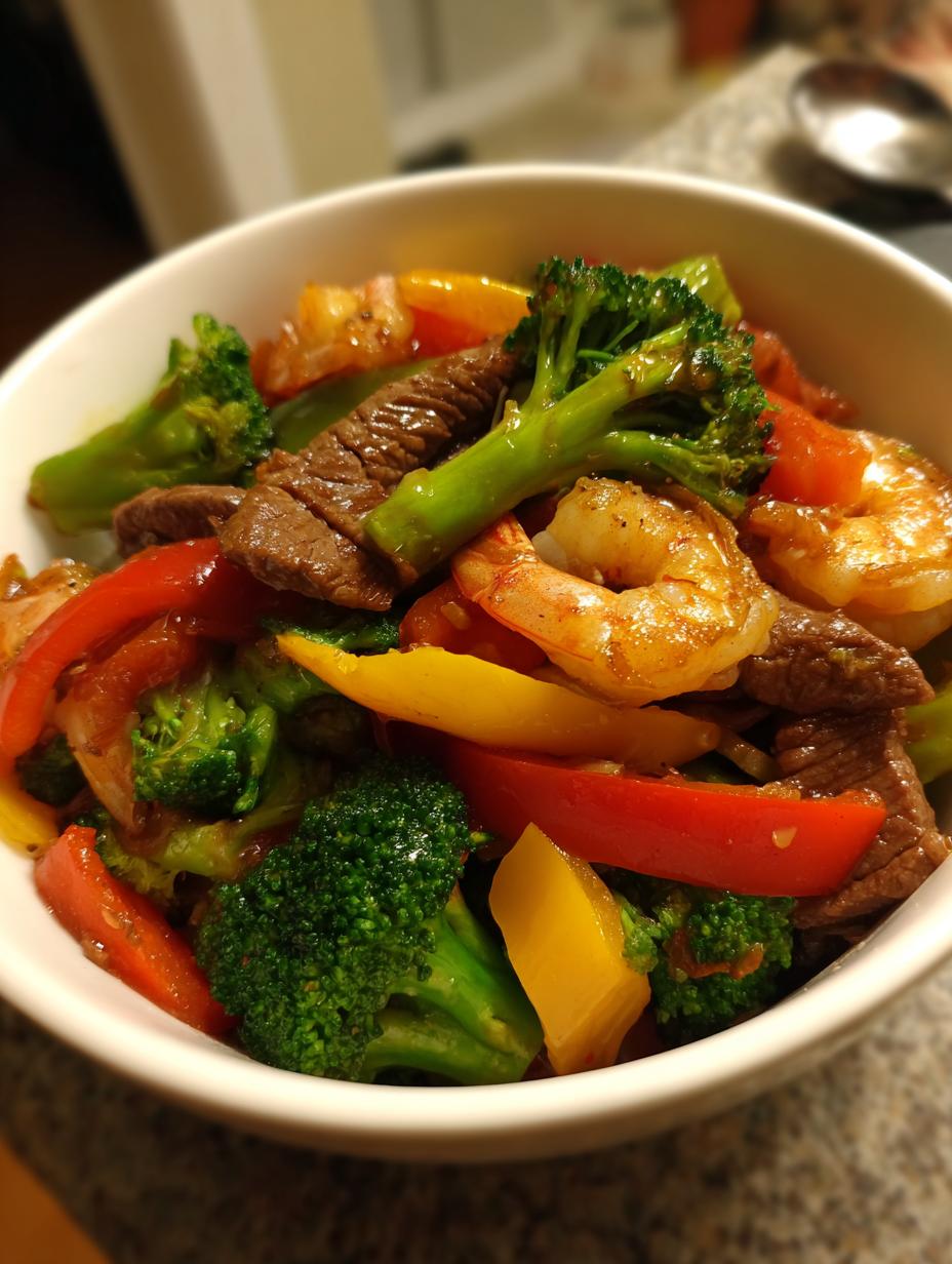 Steak and Shrimp Stir-Fry - detail 2