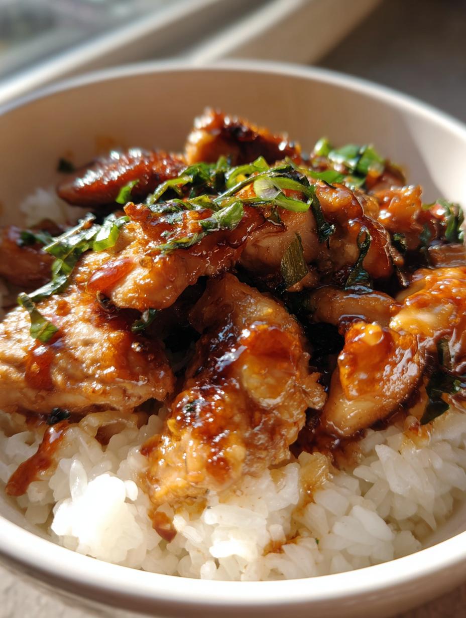 Sticky Chicken Rice Bowls Recipe - detail 1