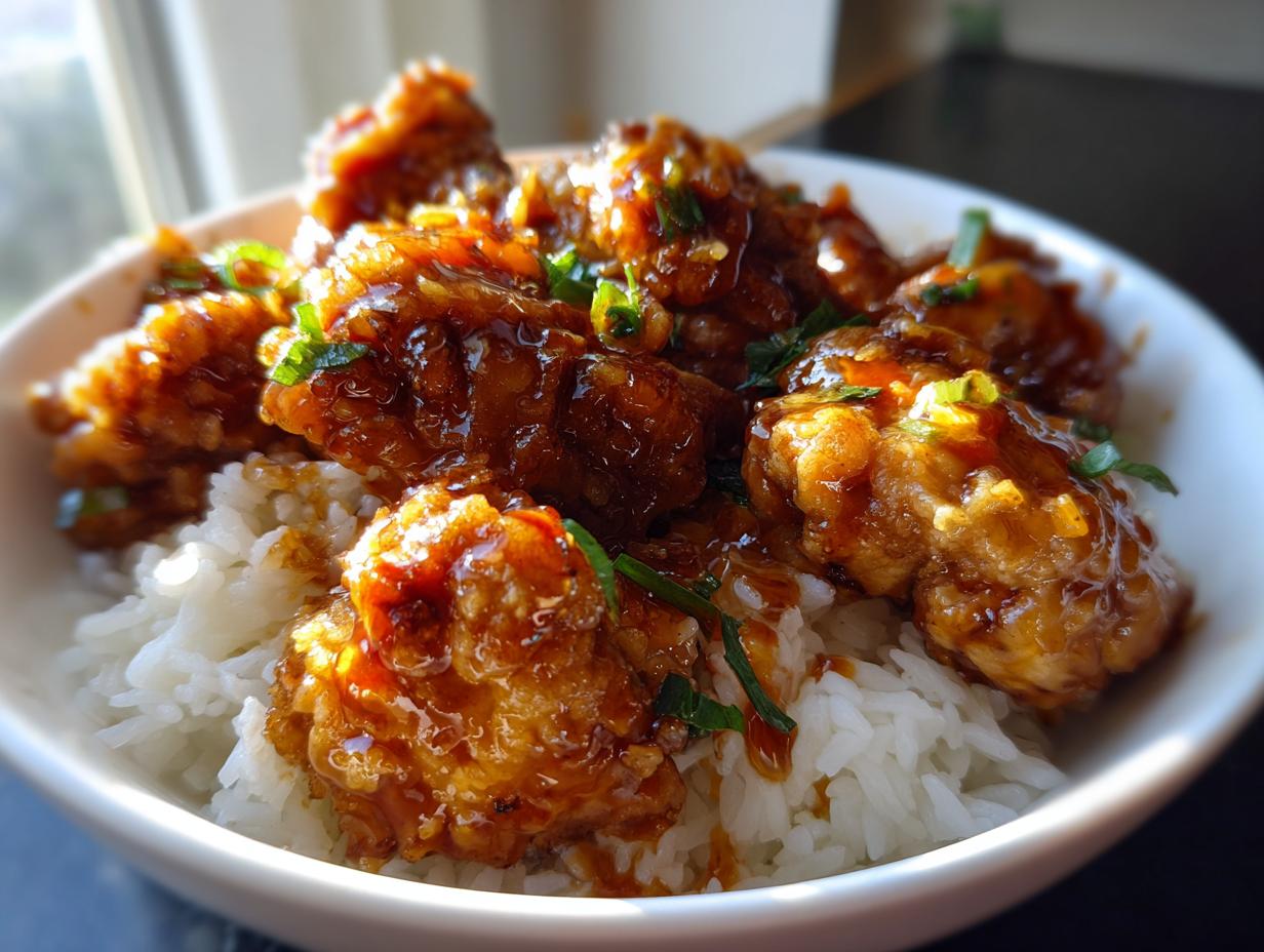 Sticky Chicken Rice Bowls Recipe