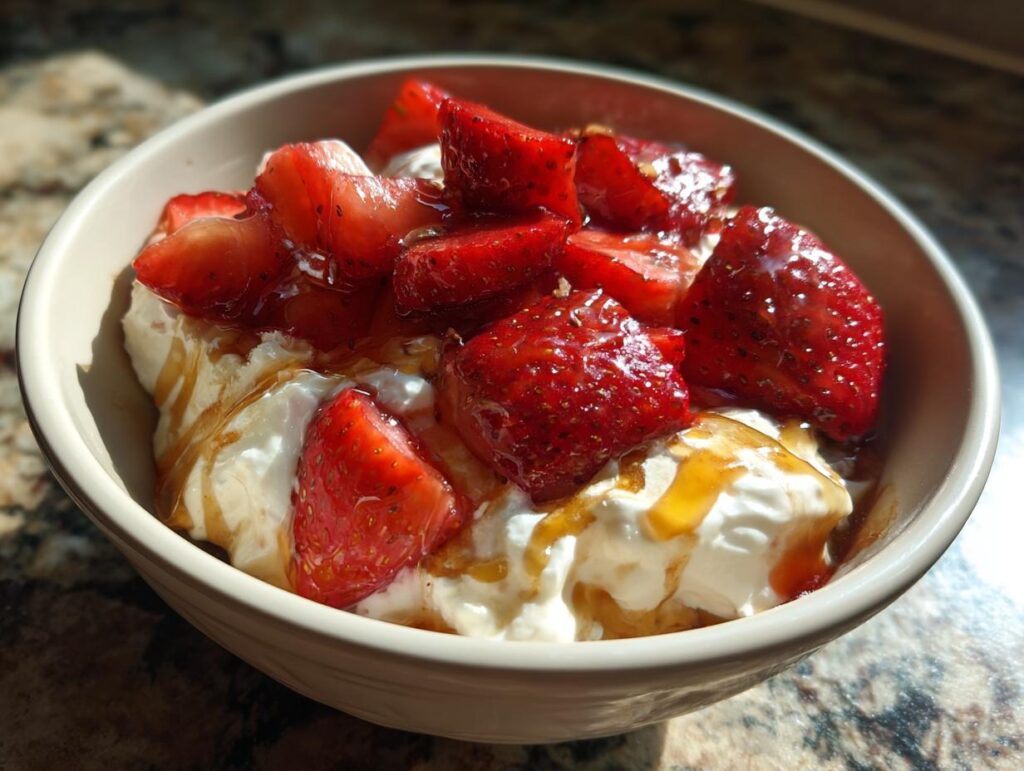Strawberry Cheesecake Yogurt Bowl