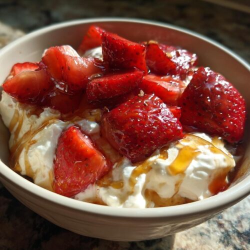 Strawberry Cheesecake Yogurt Bowl