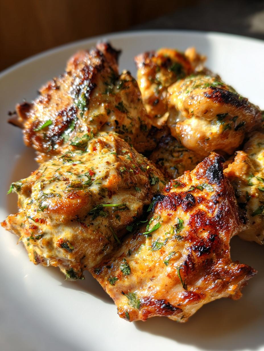 Yogurt Marinated Chicken Thighs