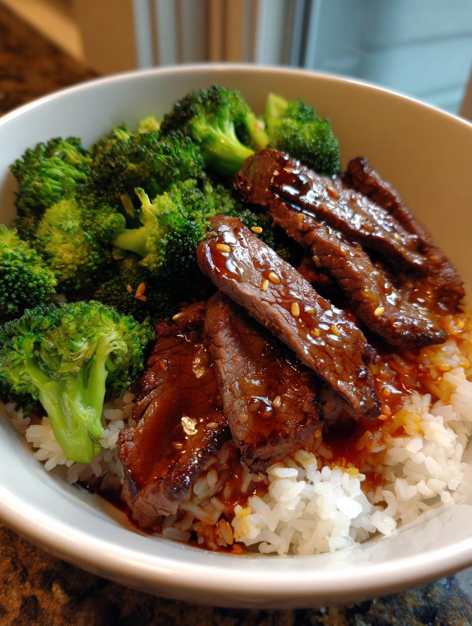 high protein hot honey beef bowl - detail 2