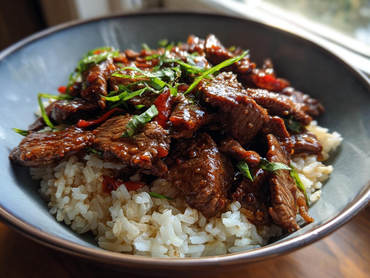 45g Protein Hot Honey Beef Bowl