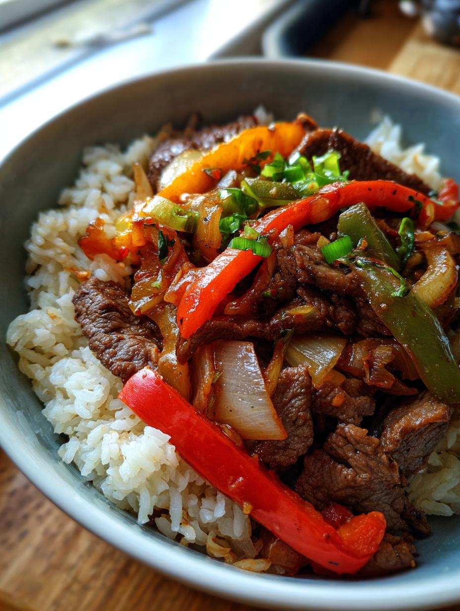 Beef Pepper Rice Bowl: Healthy Recipe - detail 1
