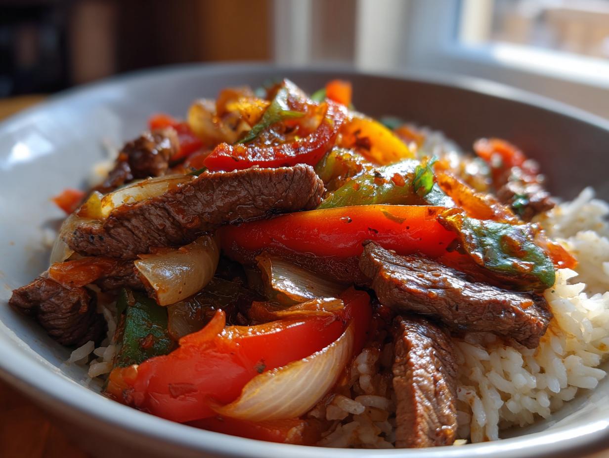 Beef Pepper Rice Bowl: Healthy Recipe