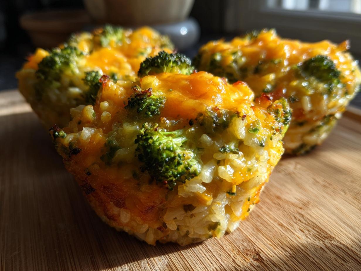 Broccoli Cheddar Rice Cups