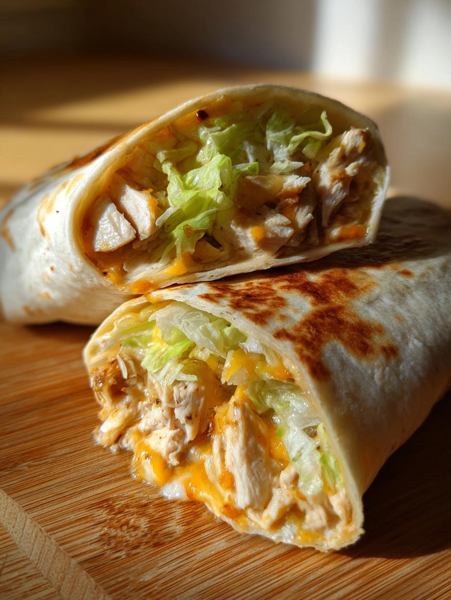 Cheesy Garlic Chicken Wraps - detail 1