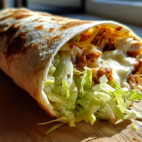 Cheesy Garlic Chicken Wraps