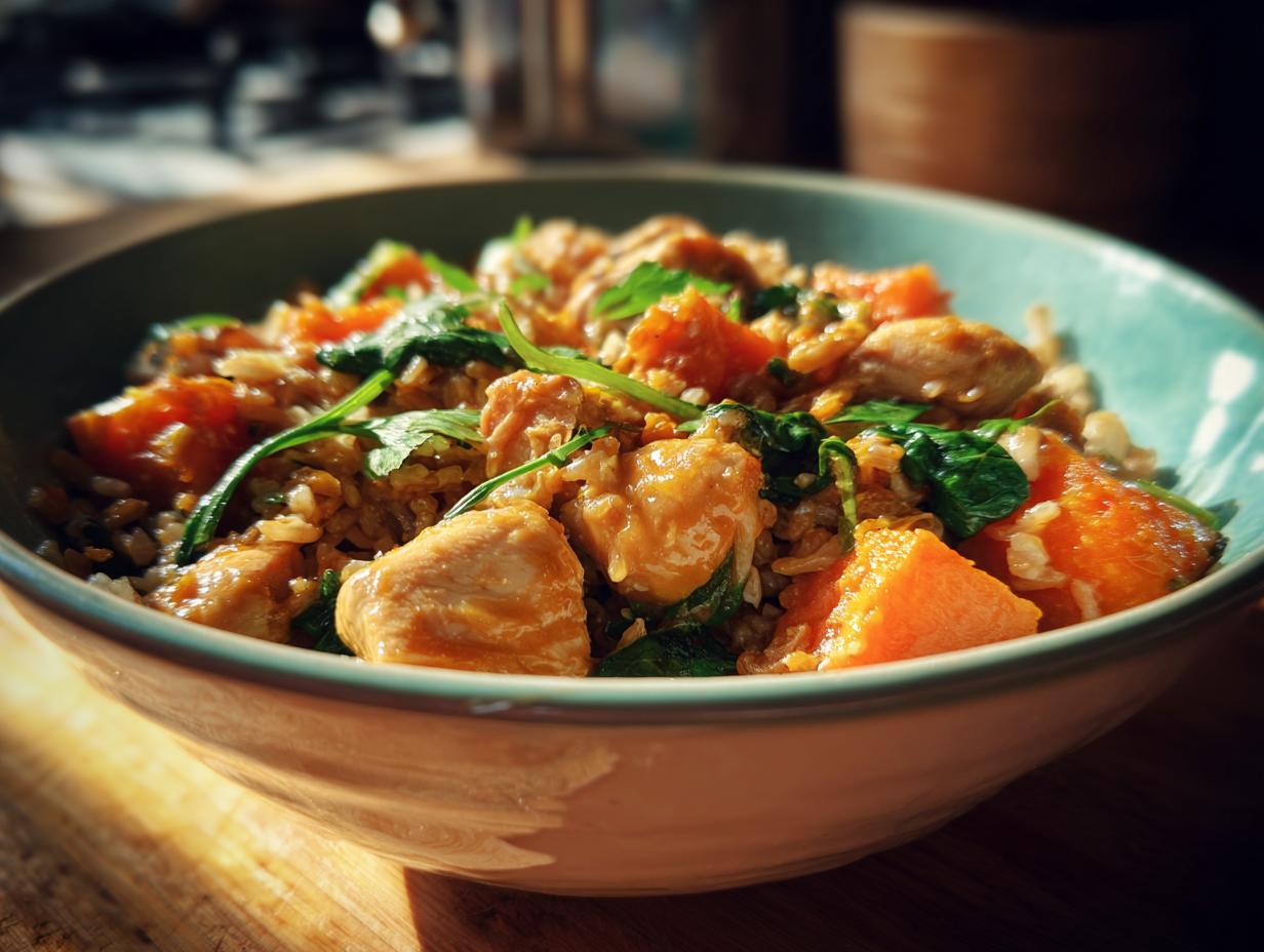 Chicken Sweet Potato Rice Bowl
