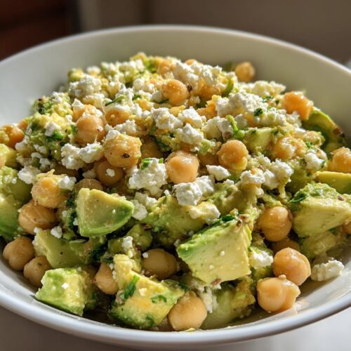 Chickpea Salad with Avocado and Feta